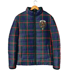 Agnew Tartan Padded Jacket with Family Crest