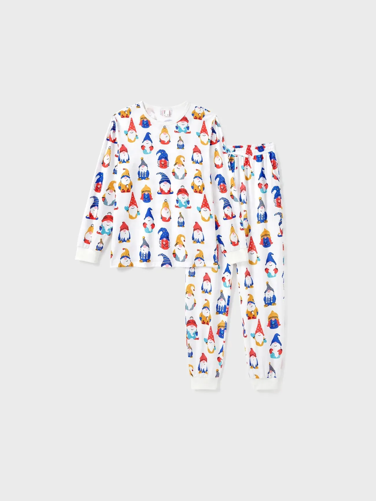 Allover Gnome Pattern Long Sleeves Family Matching Pajama Set