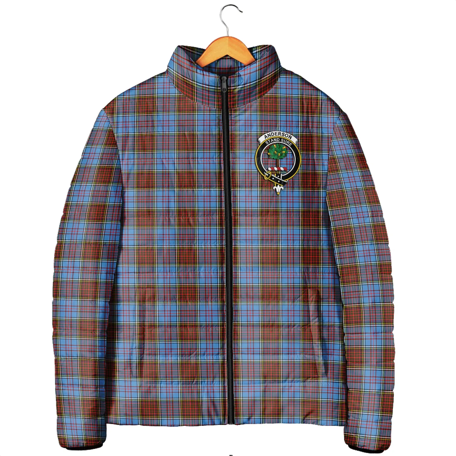 Anderson Modern Tartan Padded Jacket with Family Crest