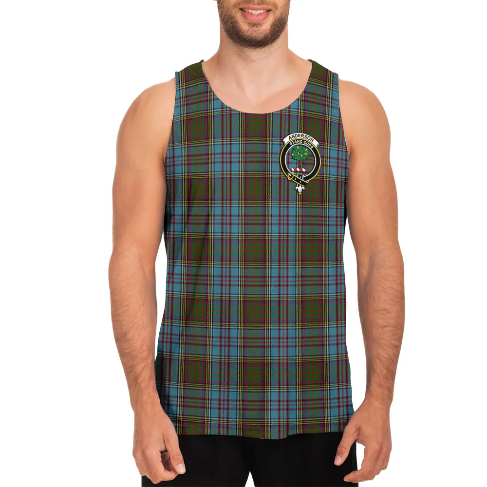 Anderson Tartan Mens Tank Top with Family Crest