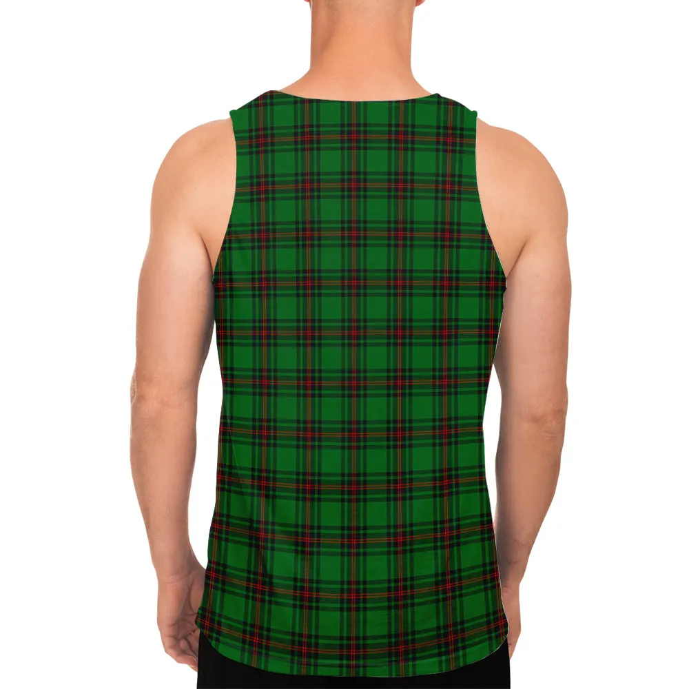 Anstruther Tartan Mens Tank Top with Family Crest