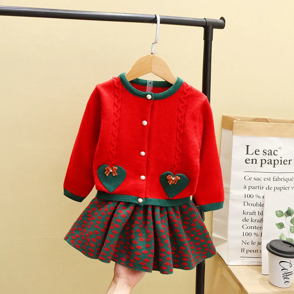 Autumn Korean Baby 2-Piece T-Shirt, Fashionable Children's Sweater