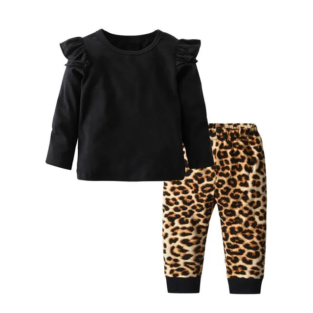 Baby Girl Clothing Set - Leopard