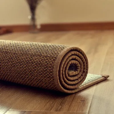 Bamboo Floor Mat Carpet Sheet Rug Yoga Mat Soft Comfort Hall Way Runner