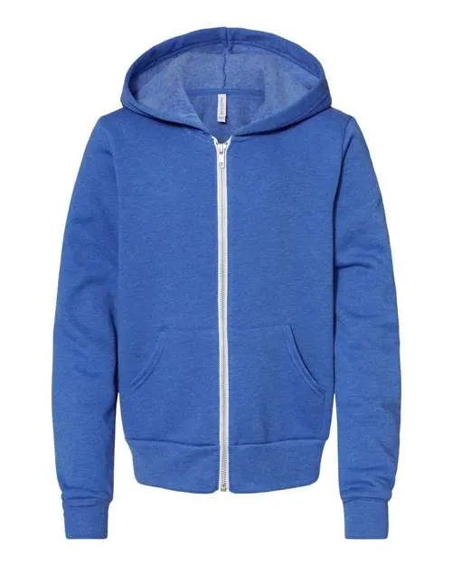 BELLA   CANVAS Youth Sponge Fleece Full-Zip Hoodie