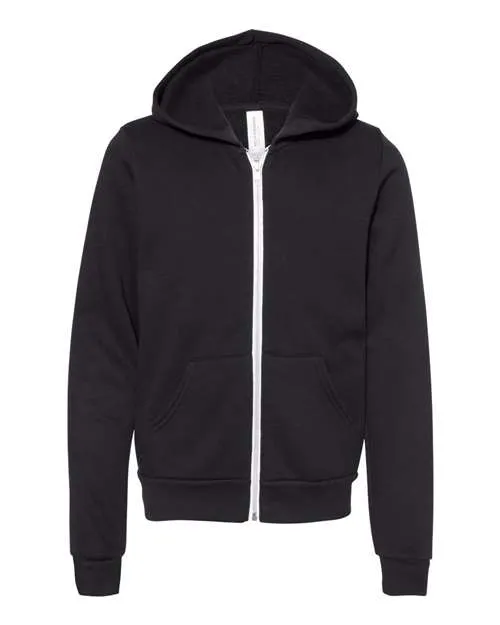 BELLA   CANVAS Youth Sponge Fleece Full-Zip Hoodie