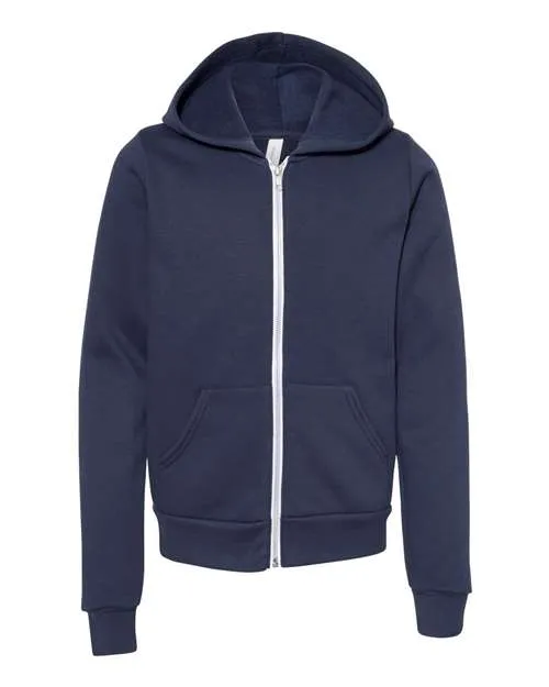 BELLA   CANVAS Youth Sponge Fleece Full-Zip Hoodie