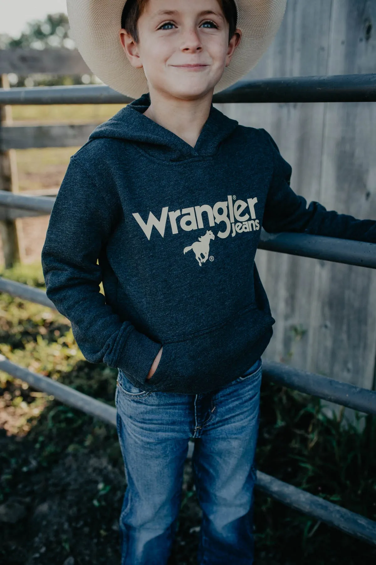 'Billy' Wrangler Jeans Boys Hoodie (XXS-XL)