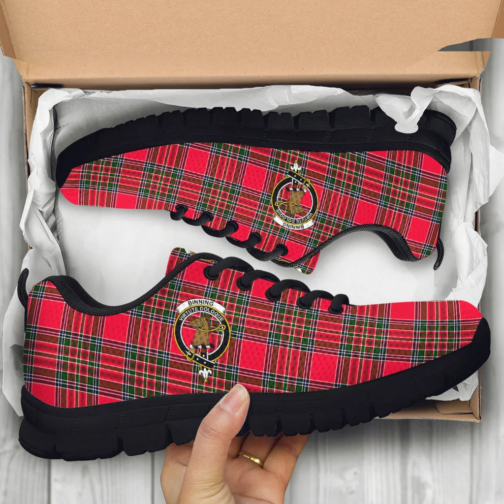 Binning Tartan Sneakers with Family Crest