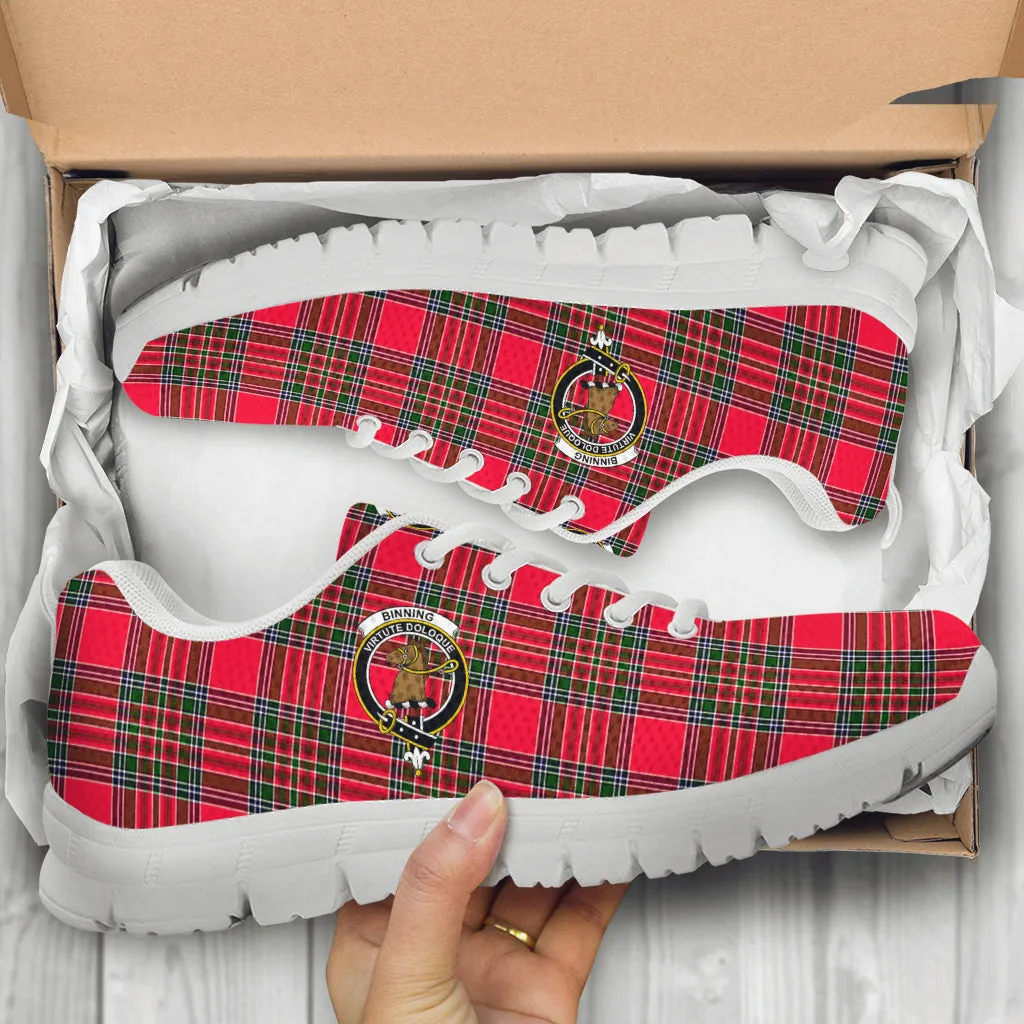 Binning Tartan Sneakers with Family Crest