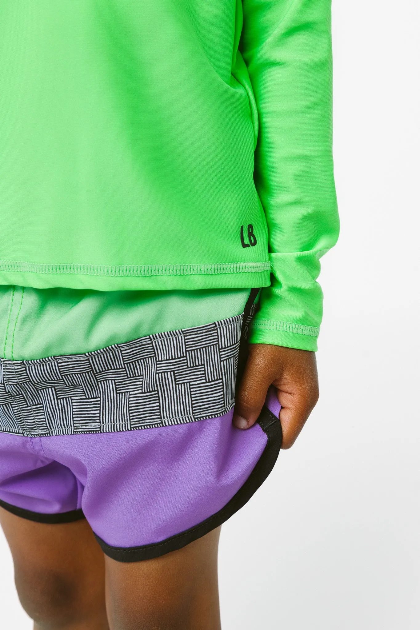 Block Swim Short - Neon Green