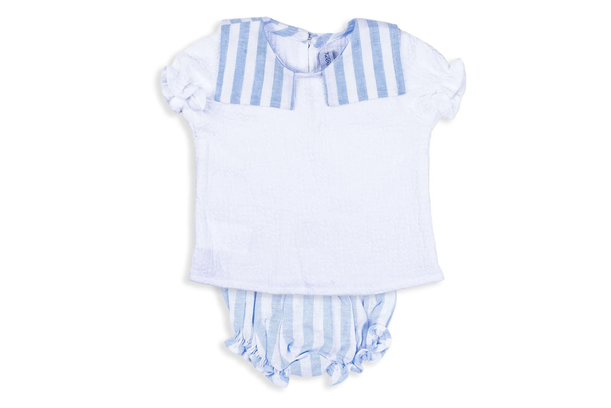 Blue & White Striped Two-piece Set