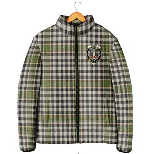 Burns Check Tartan Padded Jacket with Family Crest