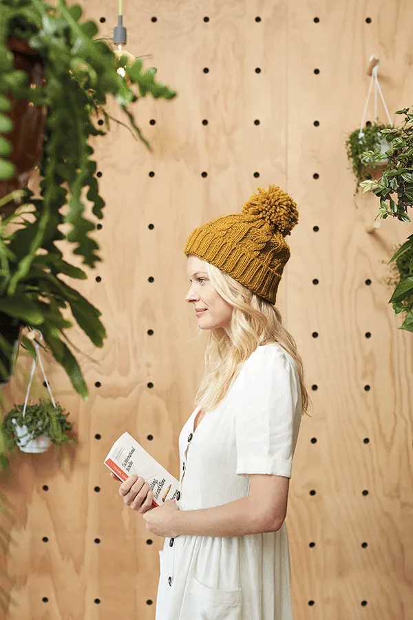 Cable Knit Melange Beanie | LIGHT GREY