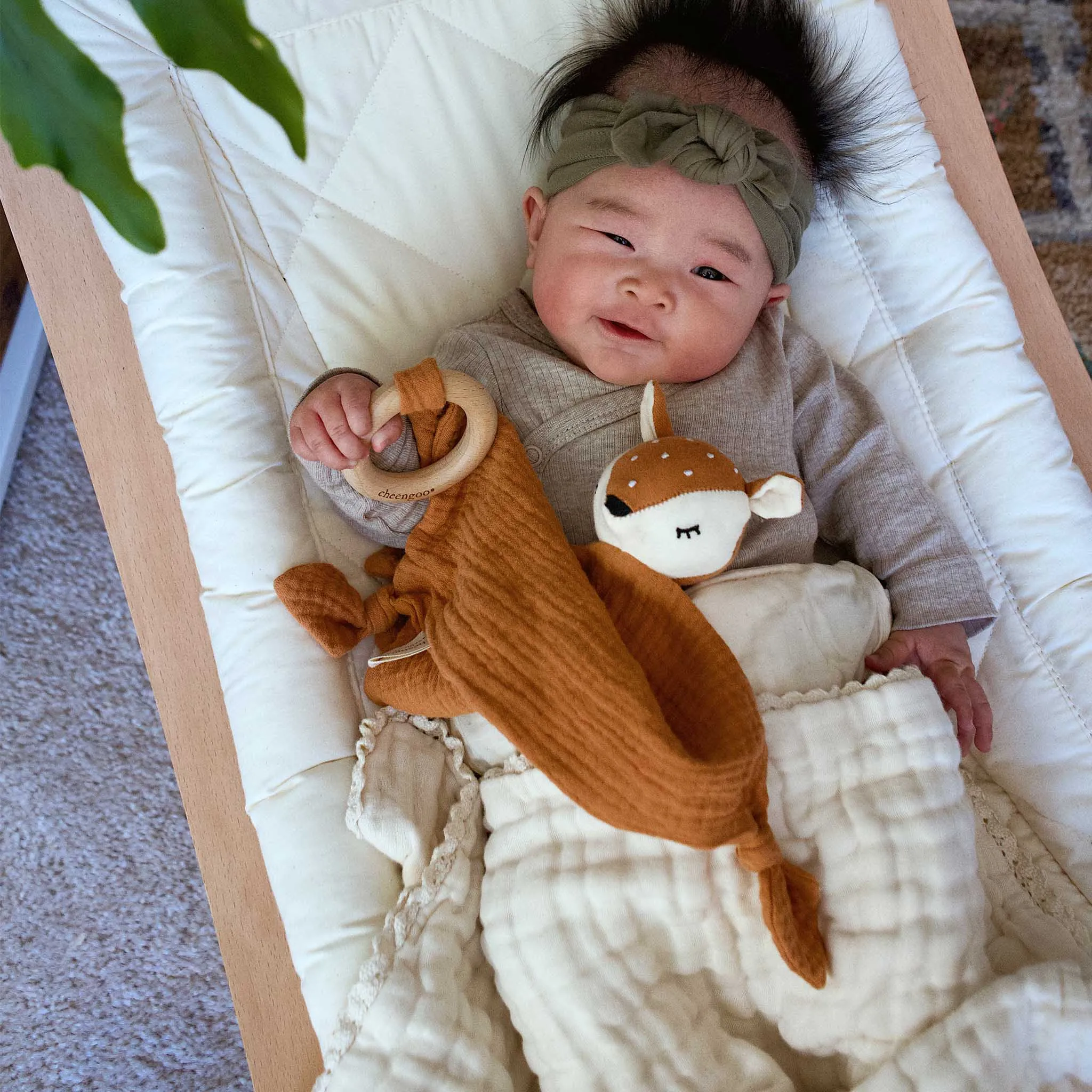 Cheengoo Organic Fawn Lovie Blanket