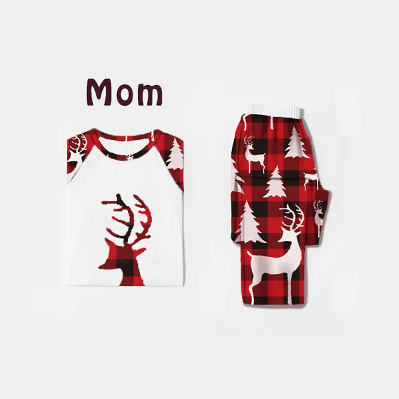 Christmas Deer Print Parent & Kid Family Pajamas Set