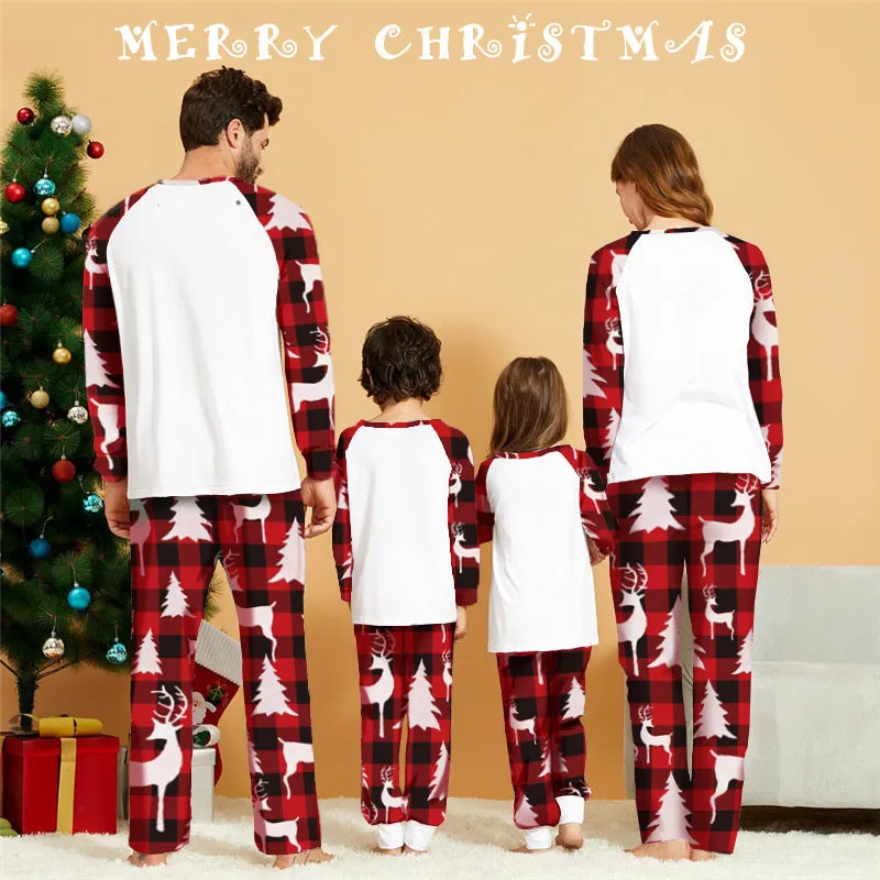 Christmas Deer Print Parent & Kid Family Pajamas Set