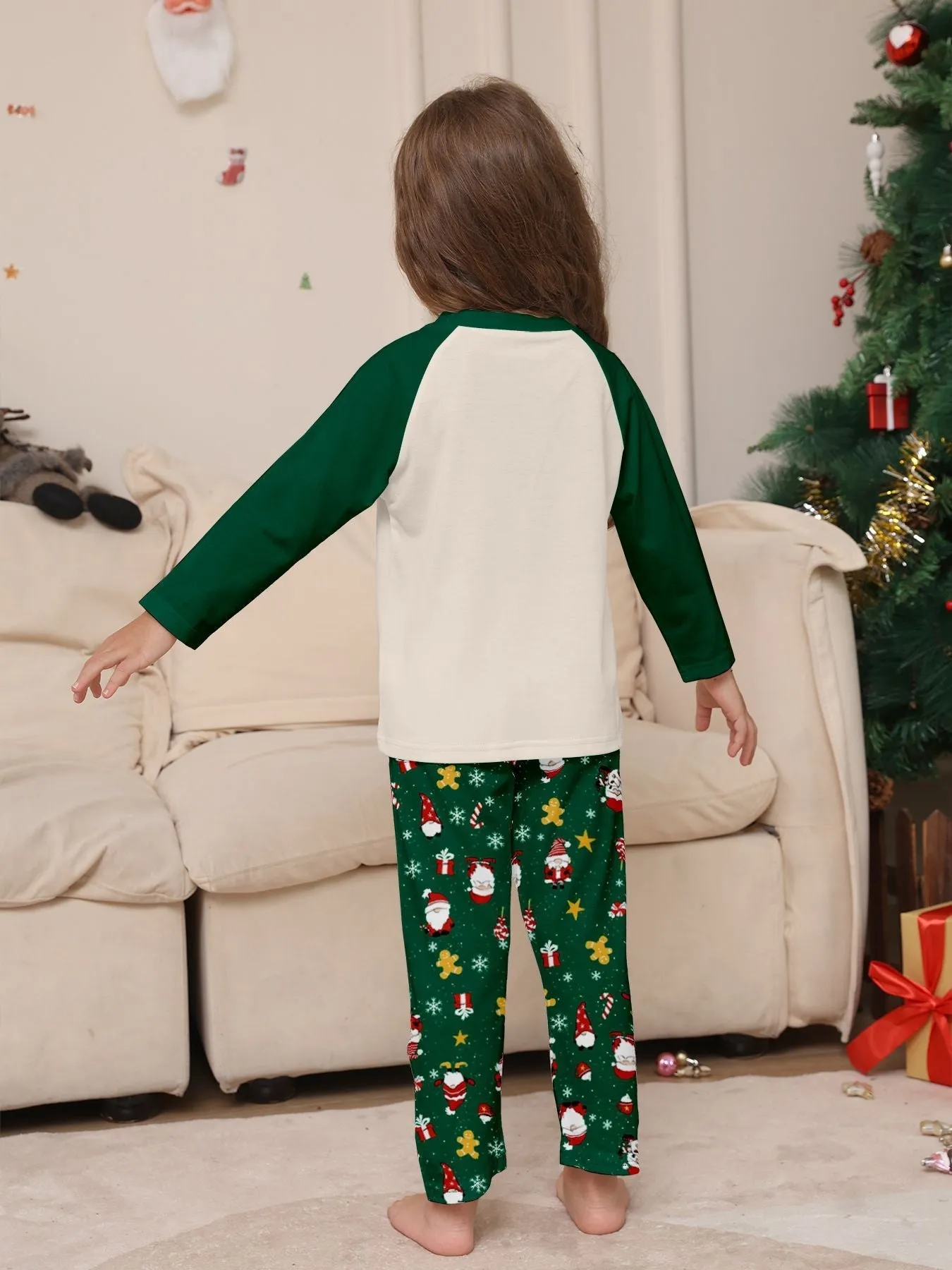 Christmas Parent-Child Dress Cartoon Printed Cozy Holiday Vibe Set