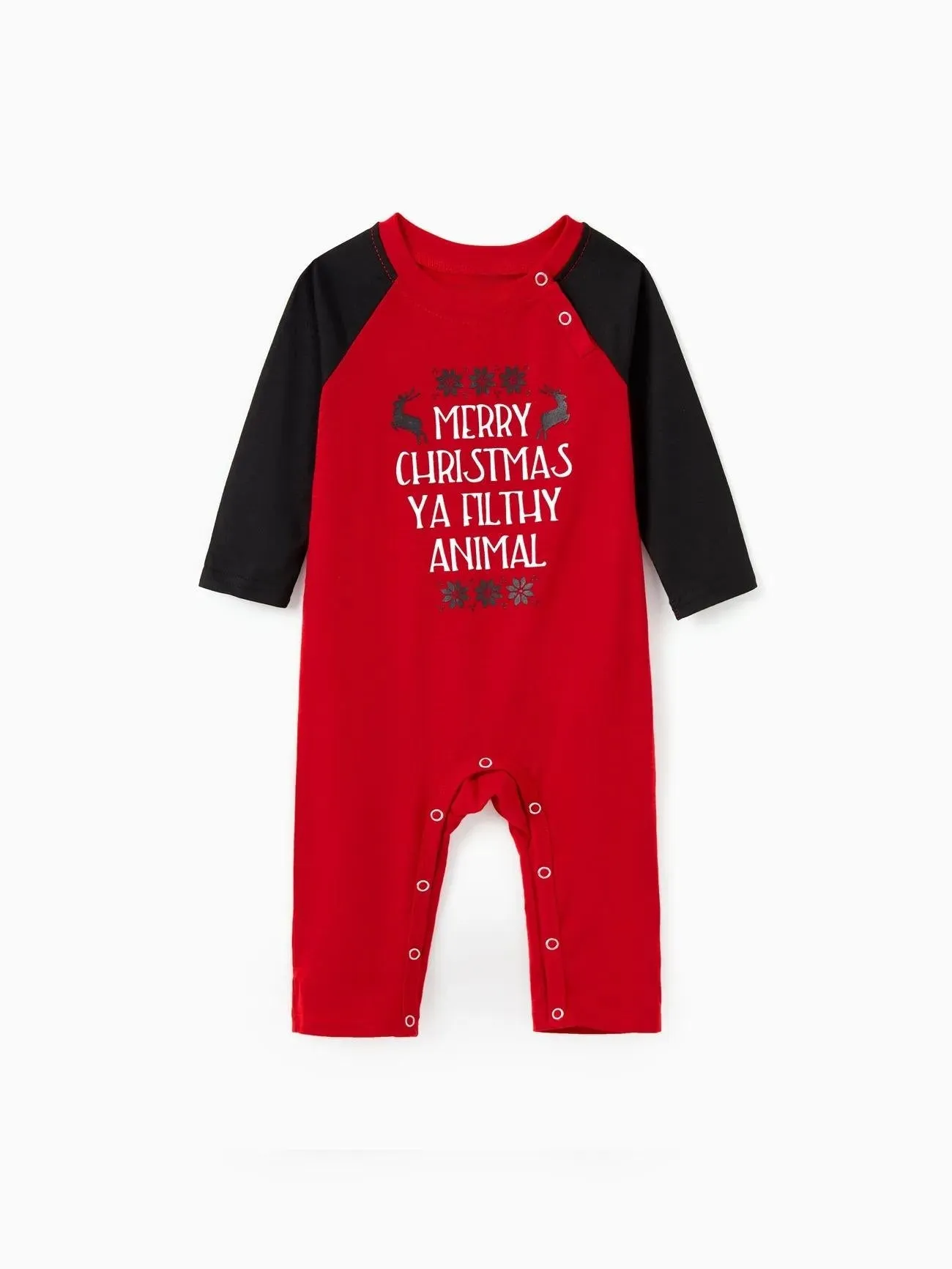 Christmas Theme Letter Print Family Matching Pajama Set