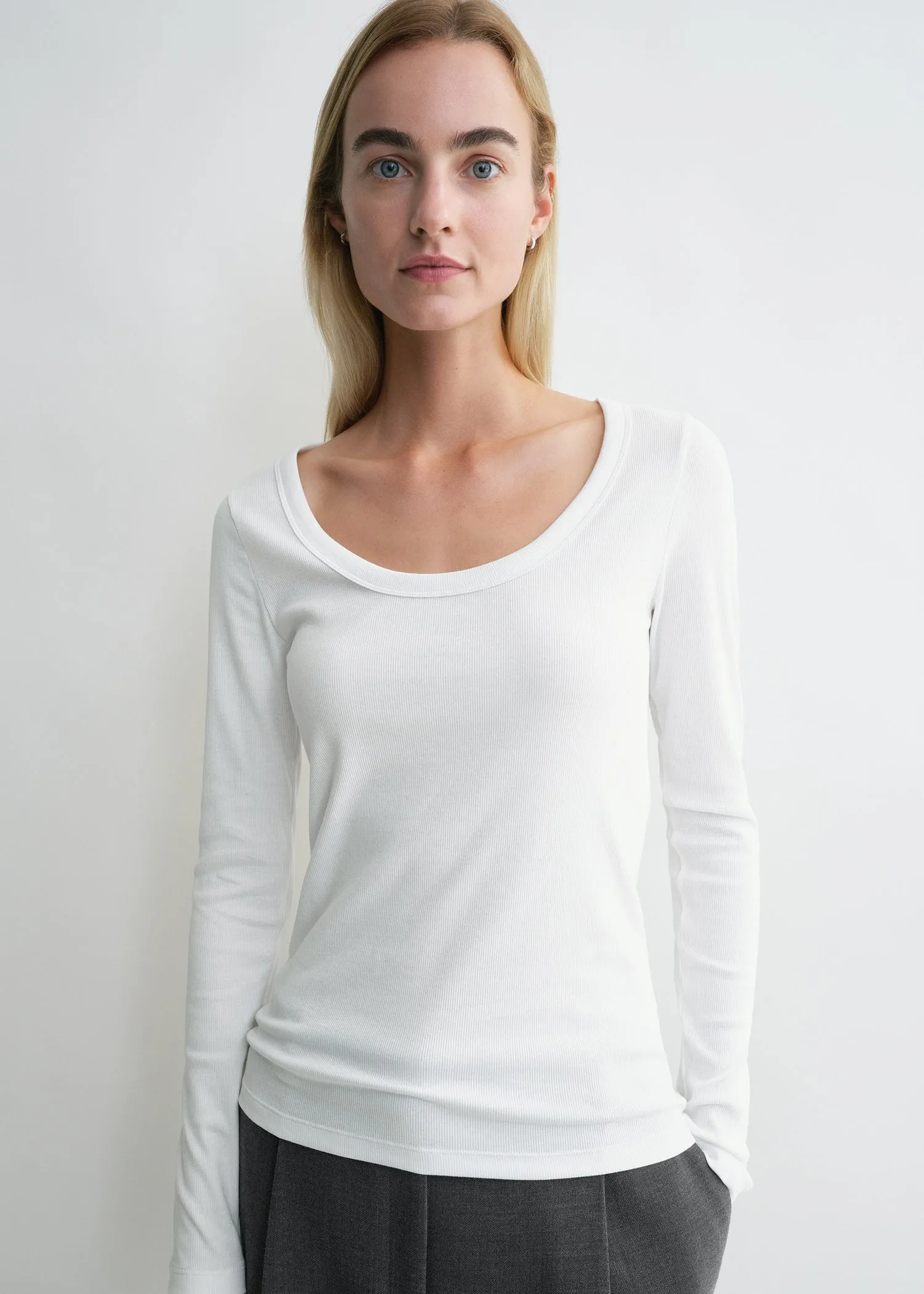 Classic rib top white