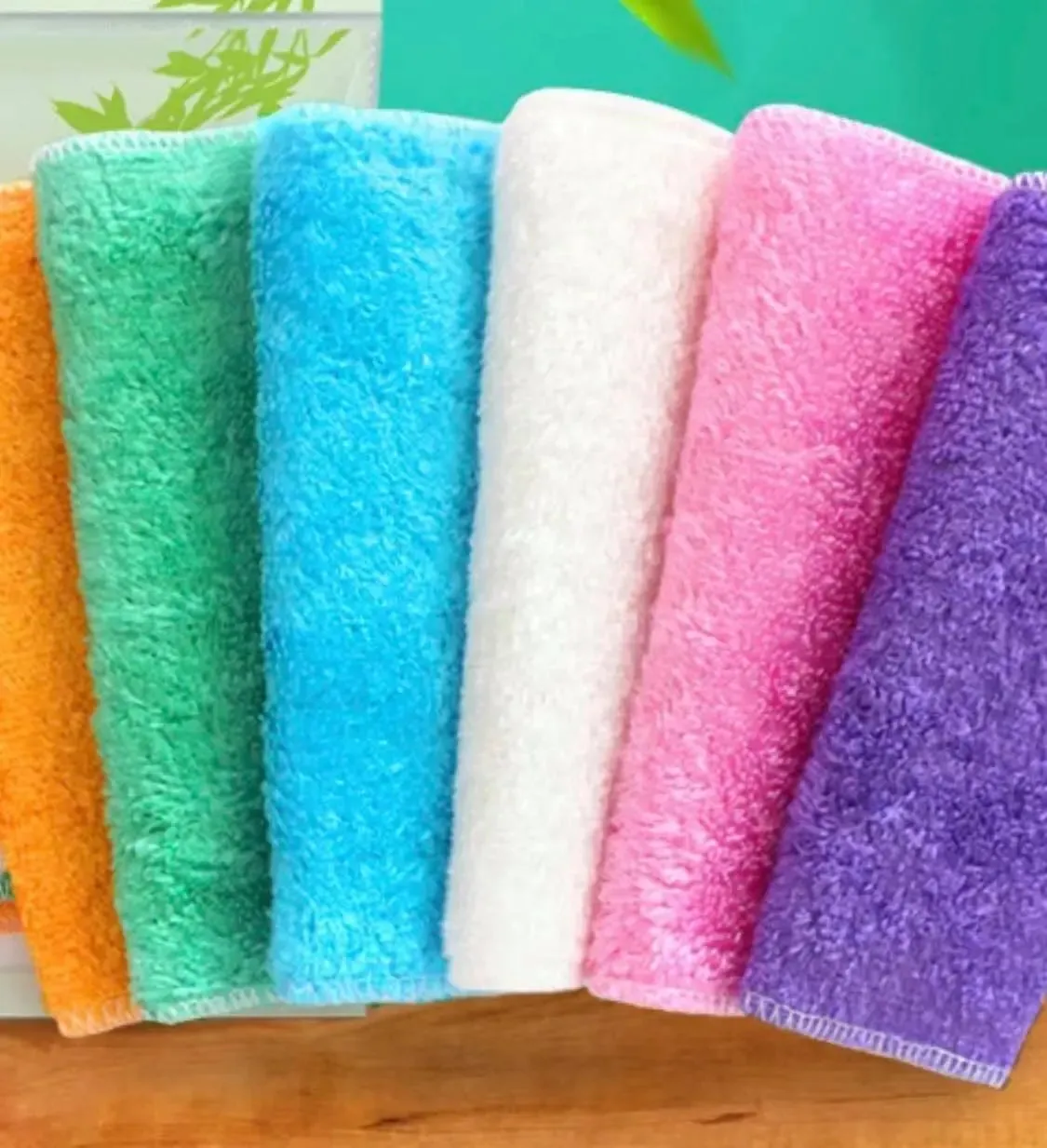 Cleaning Cloth Rags Towels Bamboo Fiber Soft Absorbent Kitchen Cleaning 竹纤维洗碗巾