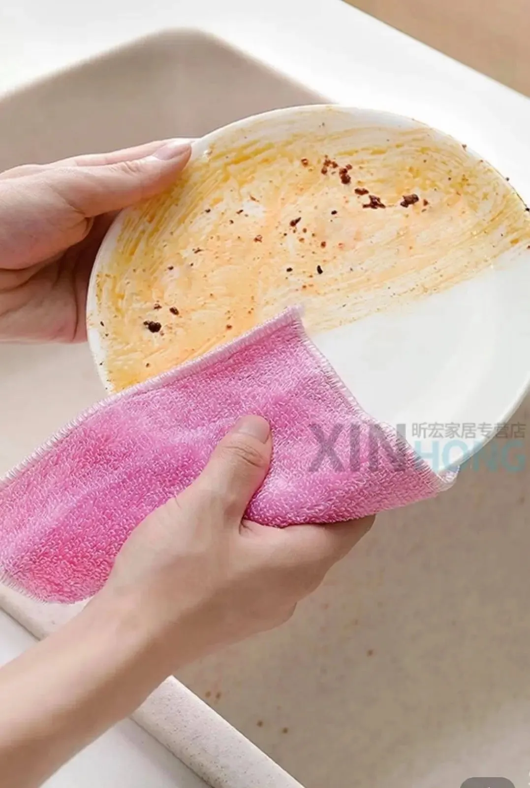 Cleaning Cloth Rags Towels Bamboo Fiber Soft Absorbent Kitchen Cleaning 竹纤维洗碗巾