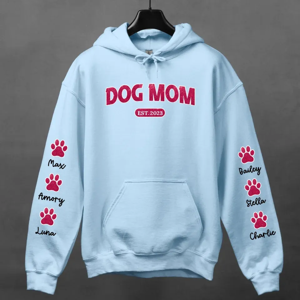 Custom Dog Mom, Cat Mom, Fur Mom Glitter Hoodie