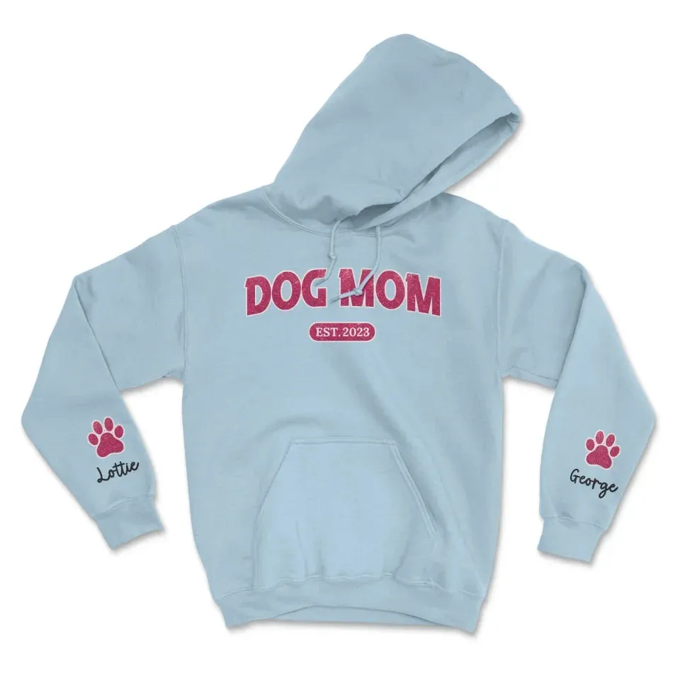 Custom Dog Mom, Cat Mom, Fur Mom Glitter Hoodie