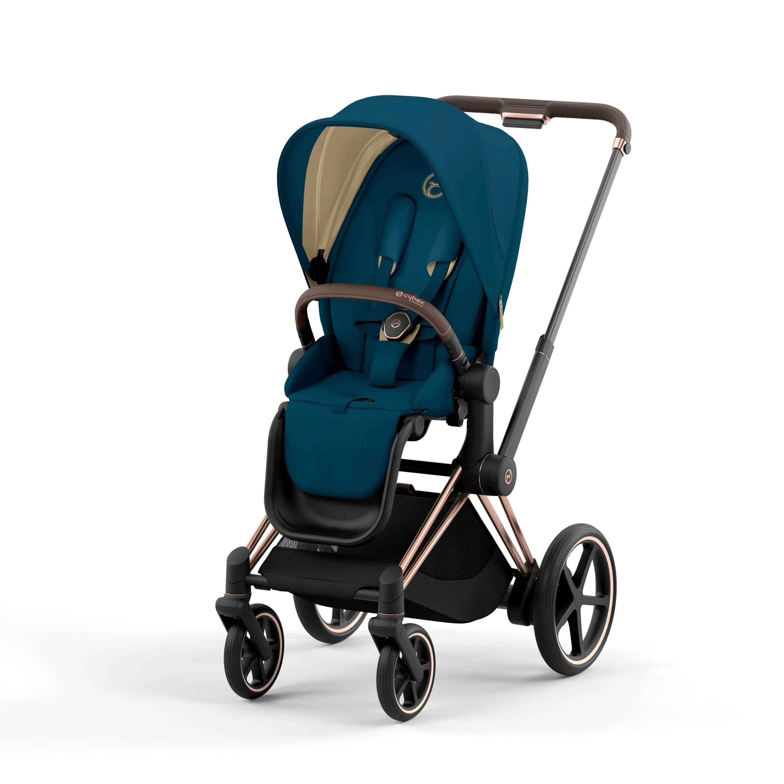 Cybex ePriam 2 Complete Stroller Rose Gold/Brown