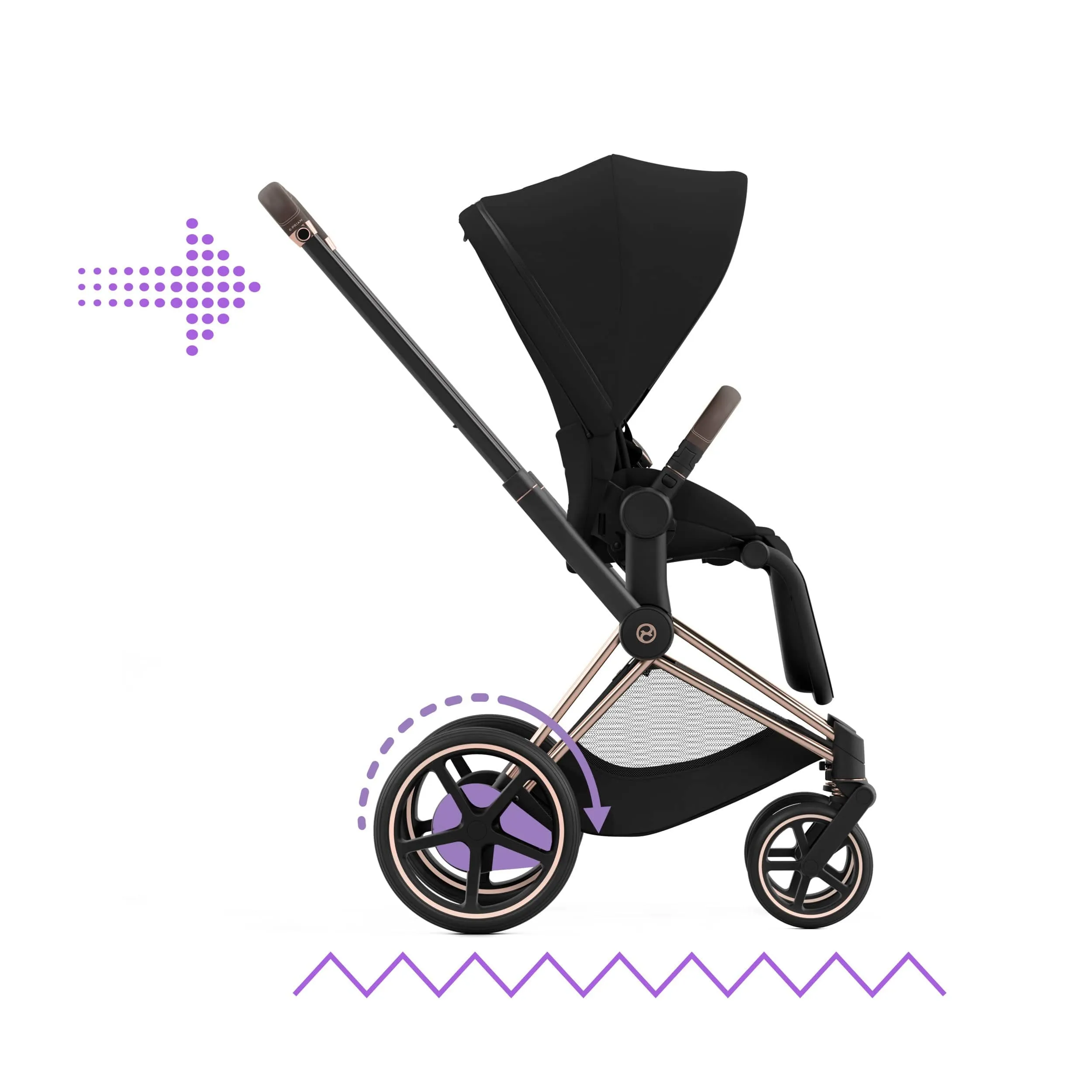 Cybex ePriam 2 Complete Stroller Rose Gold/Brown