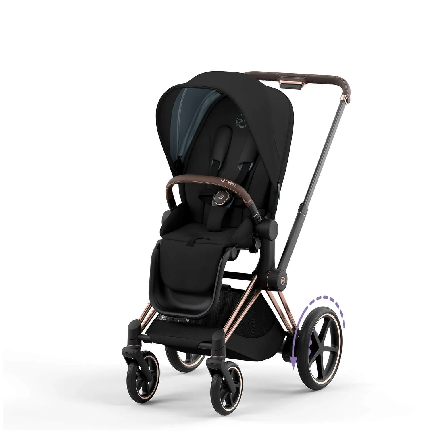 Cybex ePriam 2 Complete Stroller Rose Gold/Brown