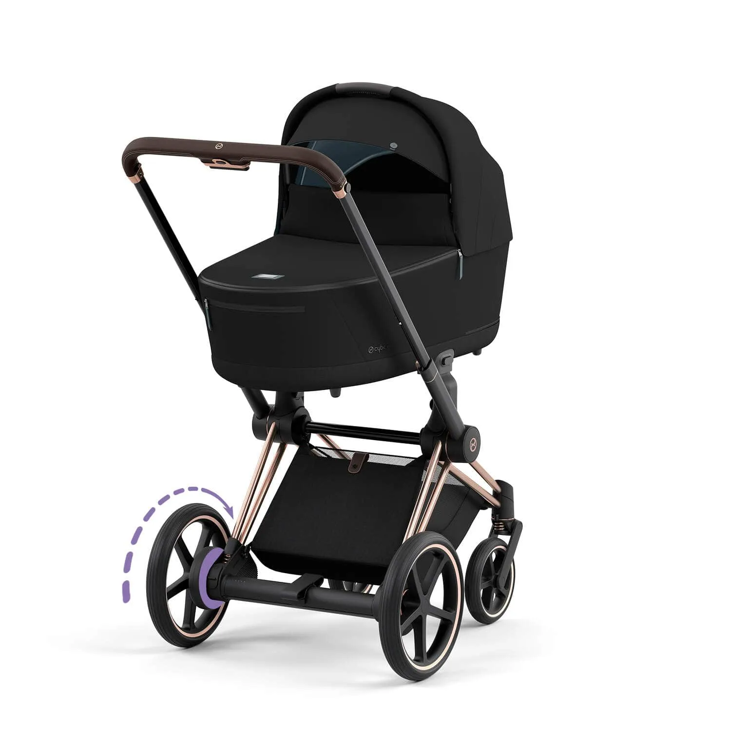 Cybex ePriam 2 Complete Stroller Rose Gold/Brown