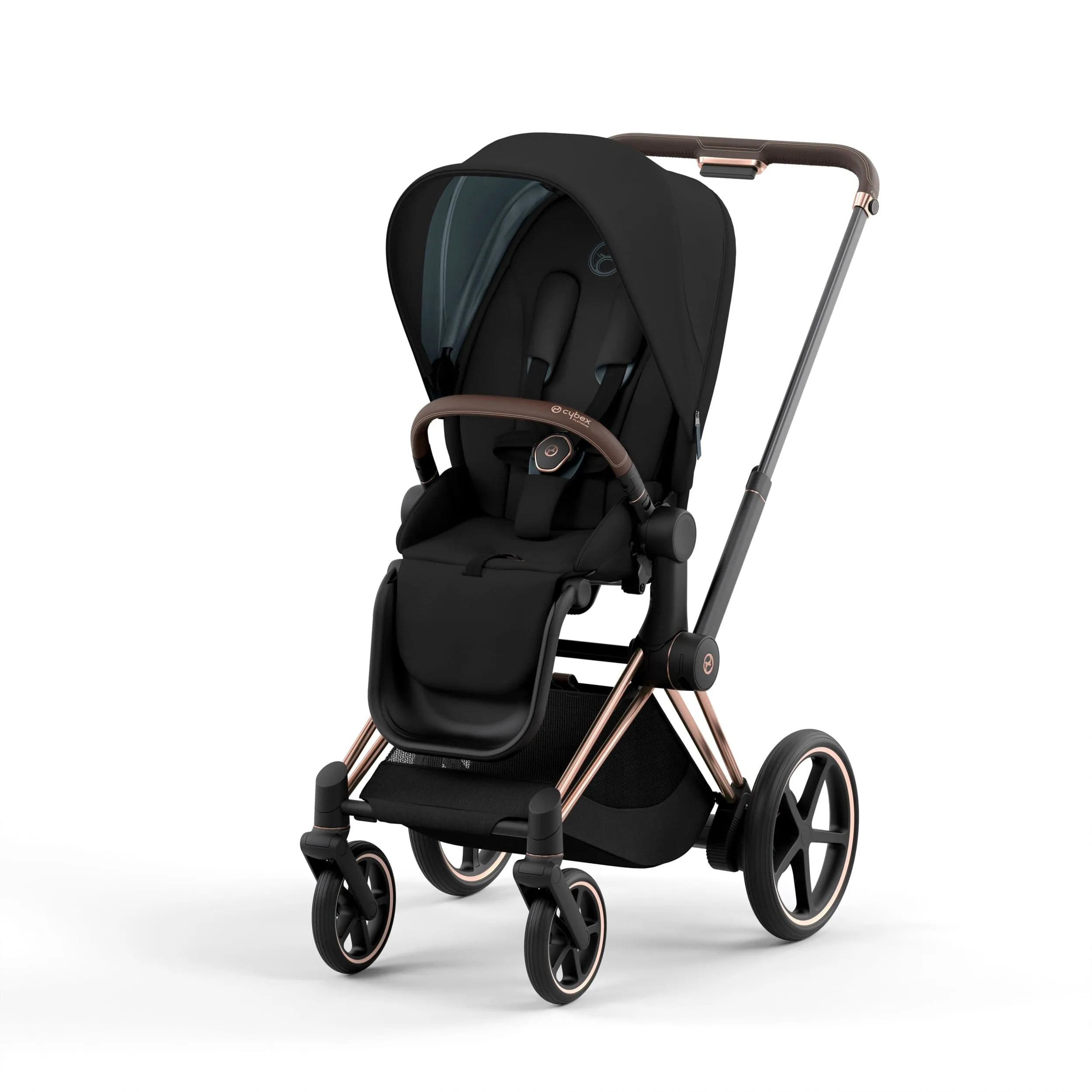 Cybex ePriam 2 Complete Stroller Rose Gold/Brown