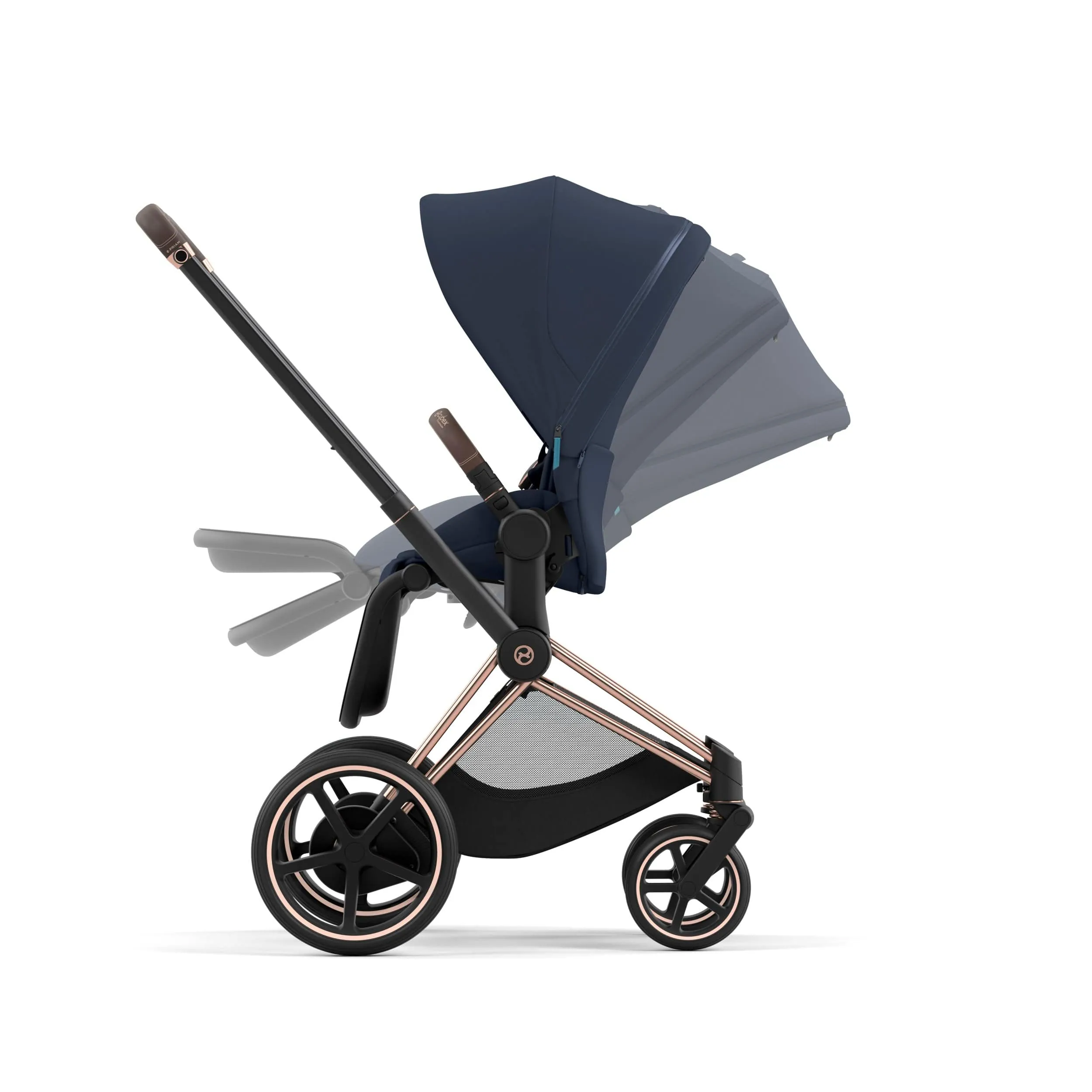 Cybex ePriam 2 Complete Stroller Rose Gold/Brown