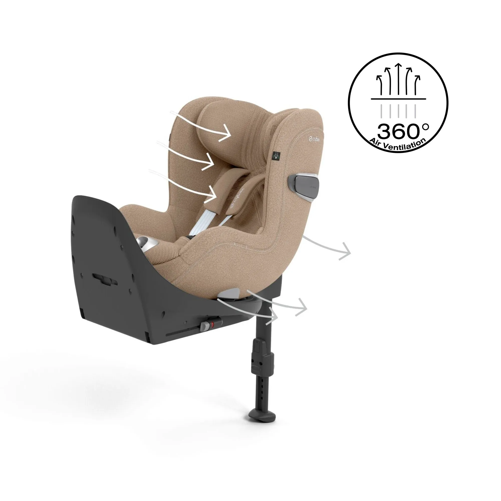 Cybex, Sirona T i-Size Car Seat, Cozy Beige Plus