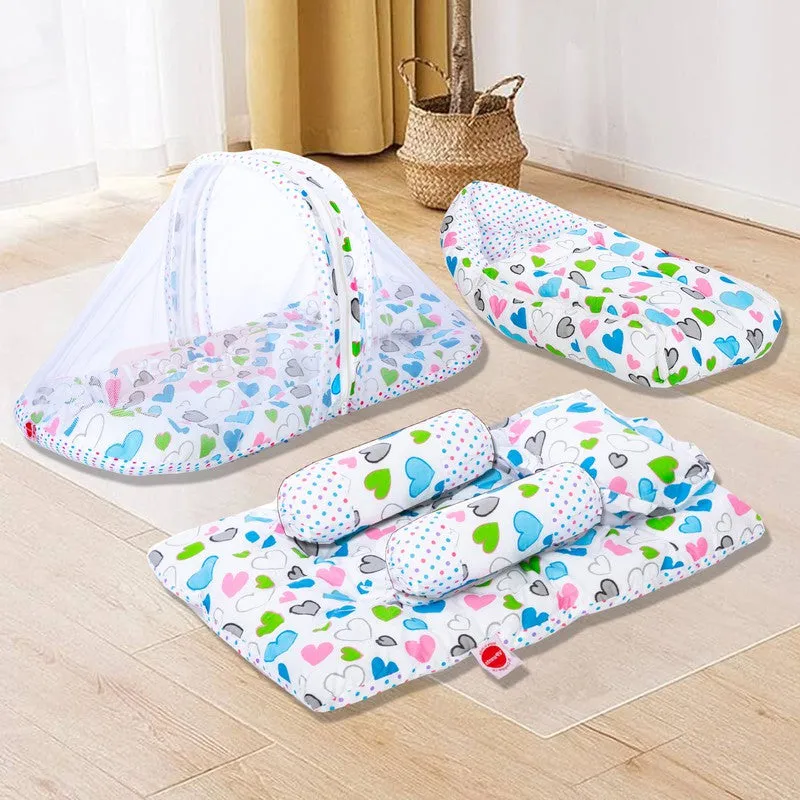 Daisy Baby 4 Piece Bedding Set with Pillow and Bolsters Sleeping Bag and Bedding Set Combo