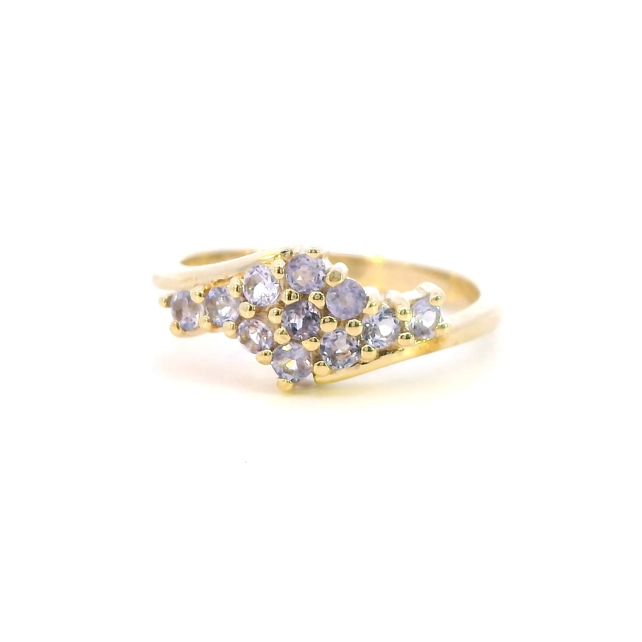 Delicate 9ct Yellow Gold Tanzanite Ring - A Touch of Unique Elegance