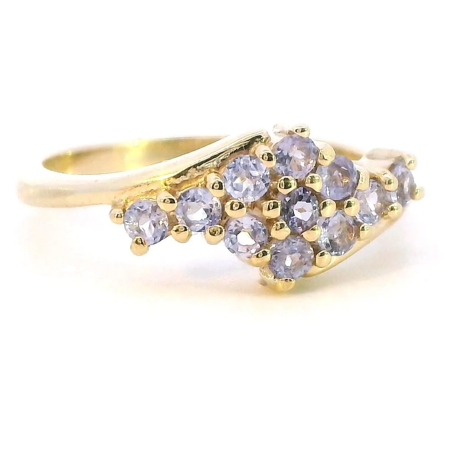 Delicate 9ct Yellow Gold Tanzanite Ring - A Touch of Unique Elegance