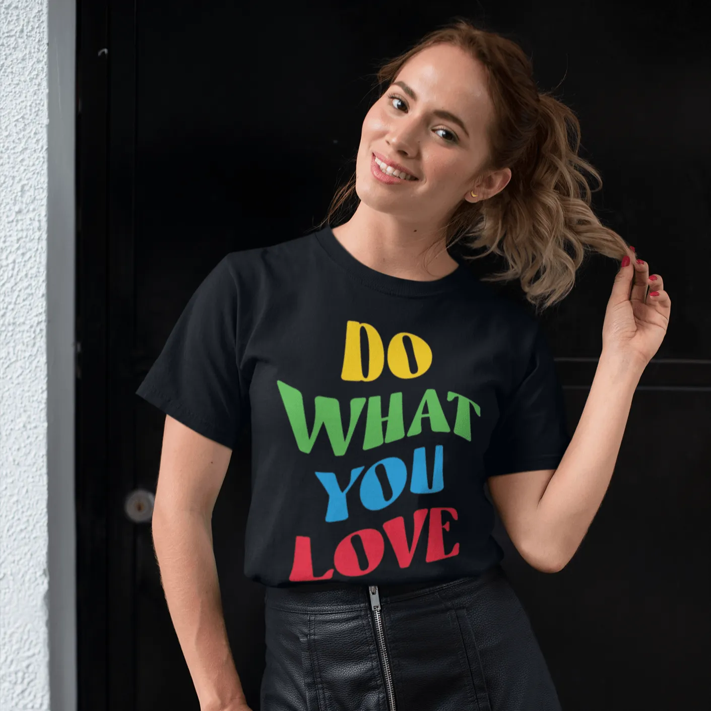 Do What You Love T-shirt Short Sleeve 100% Cotton Crew Neck Top