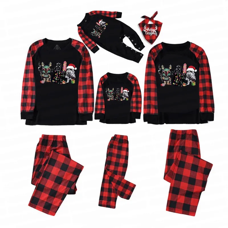 Family Matching Christmas Pajamas Set With Fun Character Design