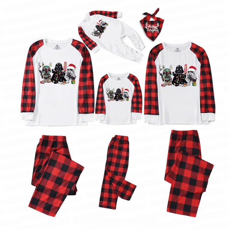 Family Matching Christmas Pajamas Set With Fun Character Design