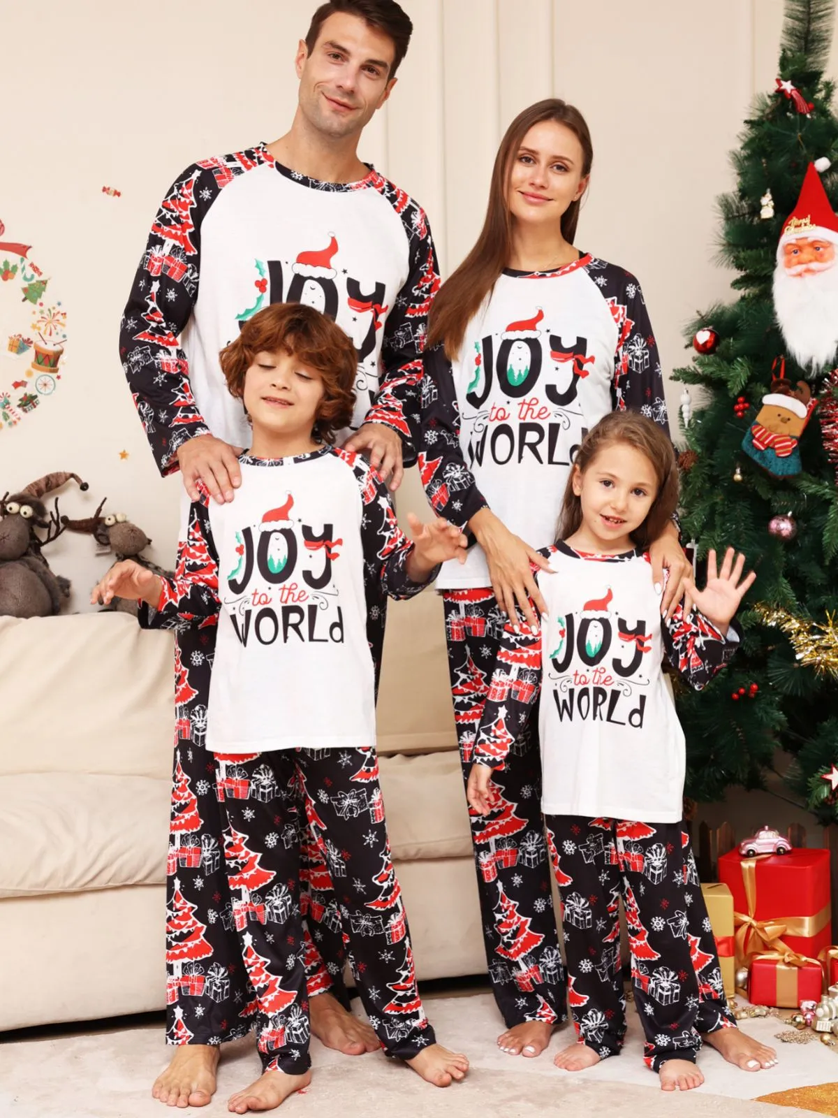 Family Matching Christmas Parent-Child Printed Pajamas