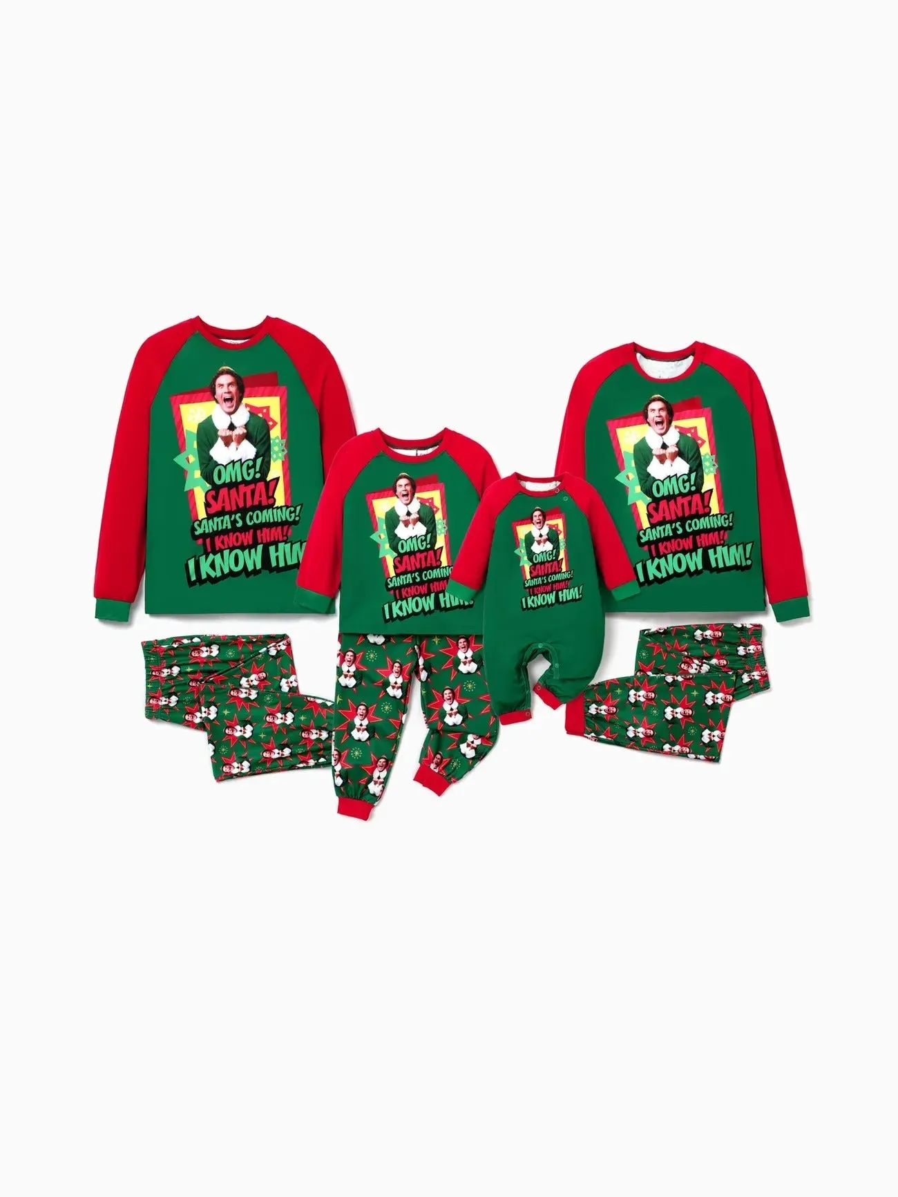 Family Matching Elf Christmas Pajama Set