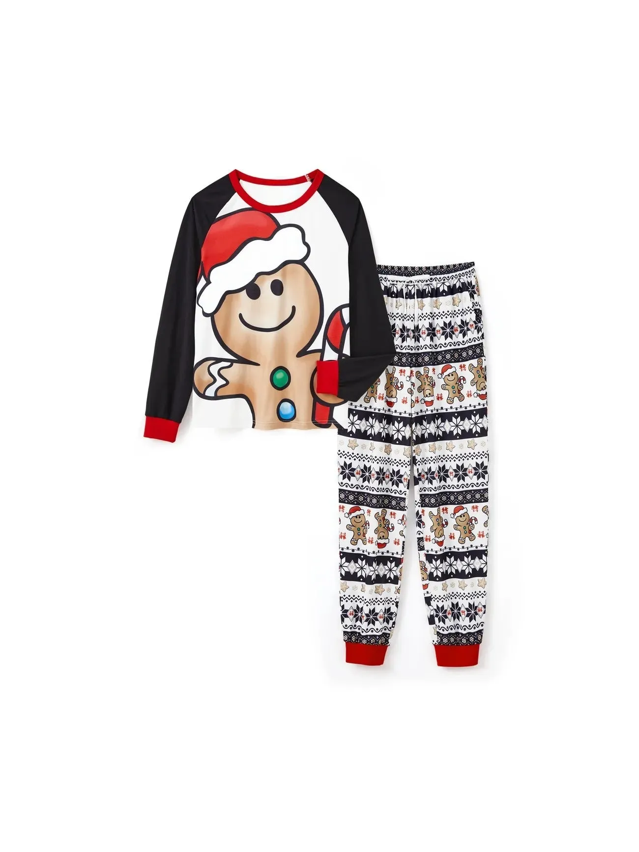 Family Matching Gingerbread Santa Pajama Set