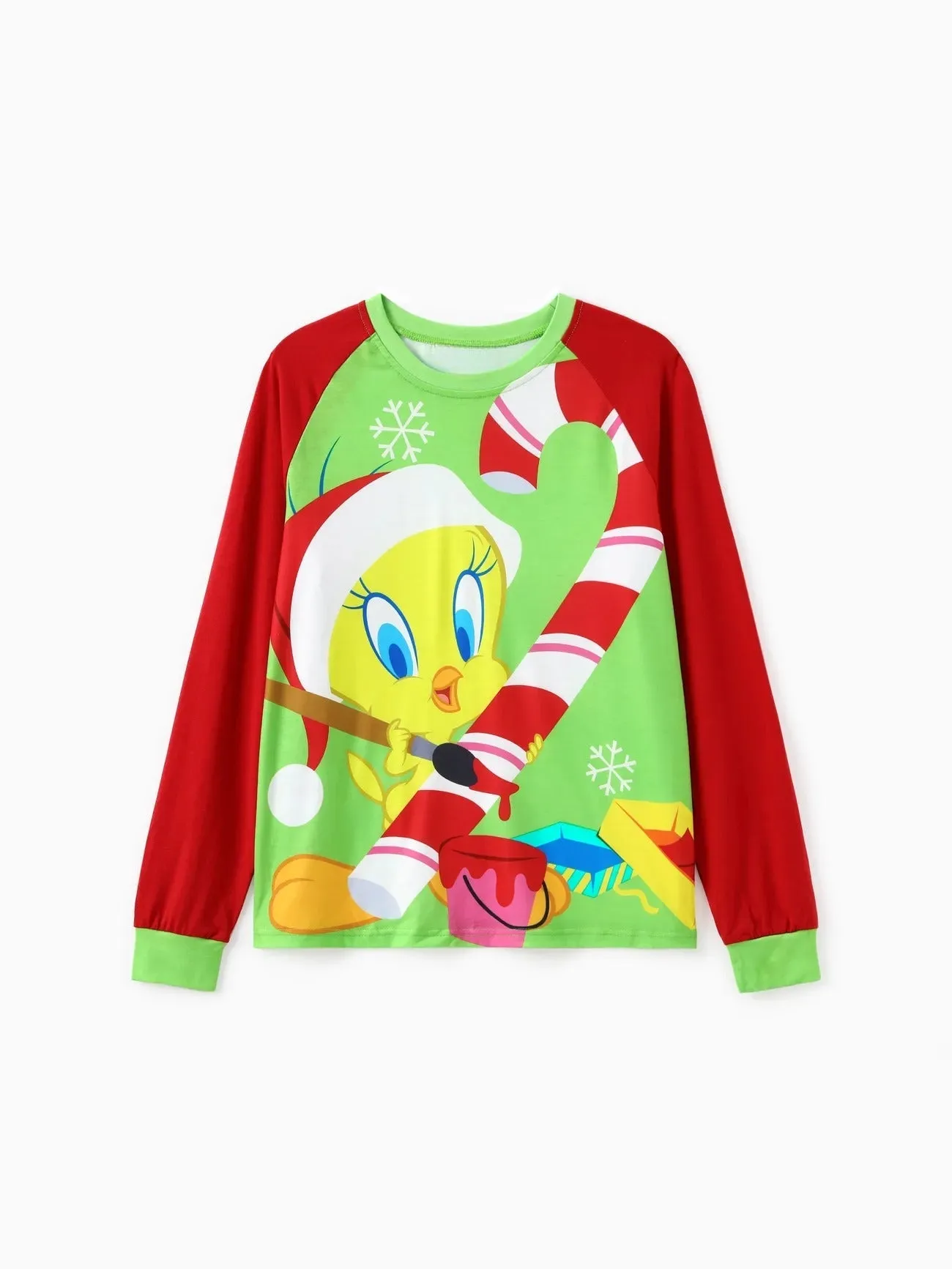 Family Matching Looney Tunes Printed Christmas Pajamas Set