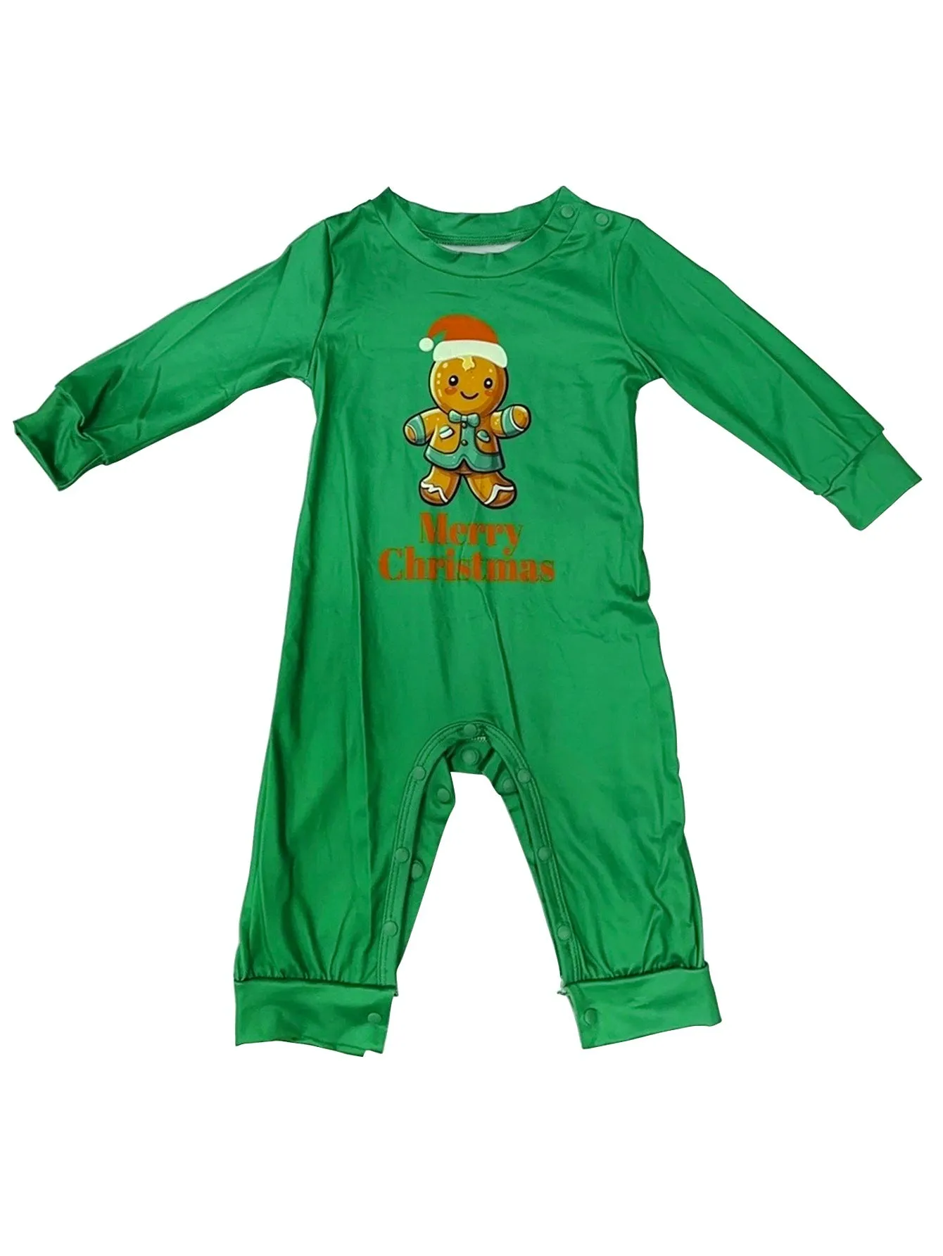 Family Parent-Child Christmas Cartoon Gingerbread Man Pajamas Set