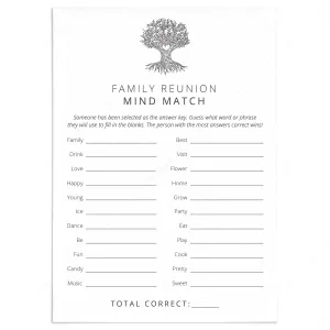 Fun Family Reunion Game for Large Groups