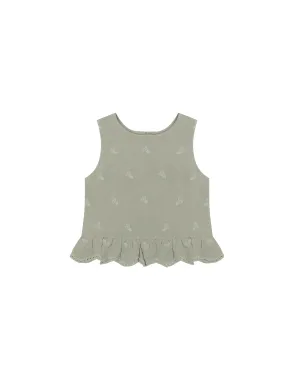 Girls Top | Leonie - Grapevine Embroidery | Rylee and Cru