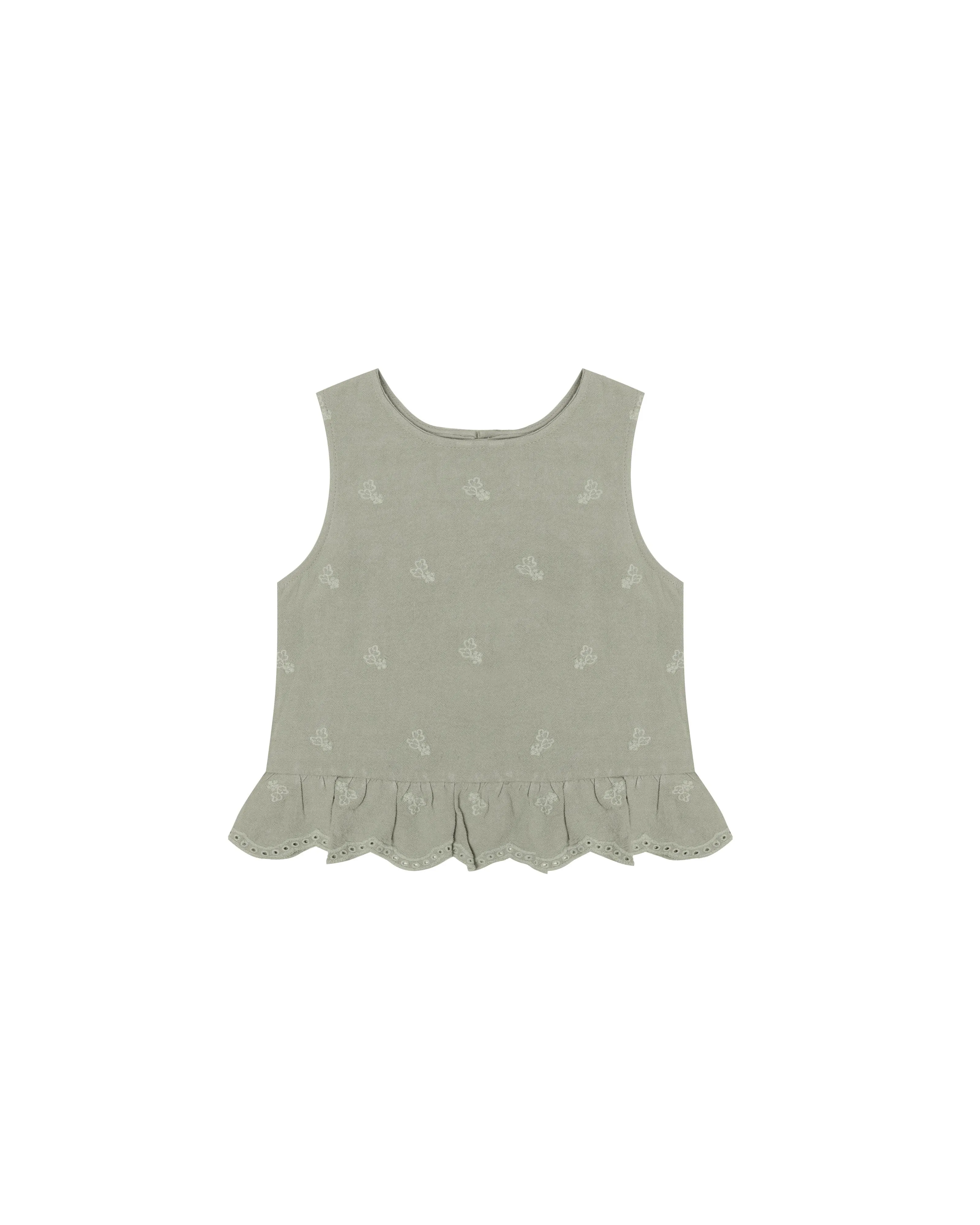 Girls Top | Leonie - Grapevine Embroidery | Rylee and Cru