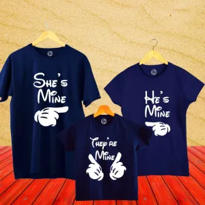 He is Mine She is Mine They are Mine Matching Family Tees